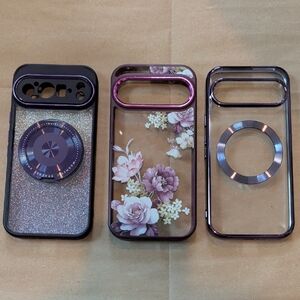 Floral and Glitter Phone Case Set